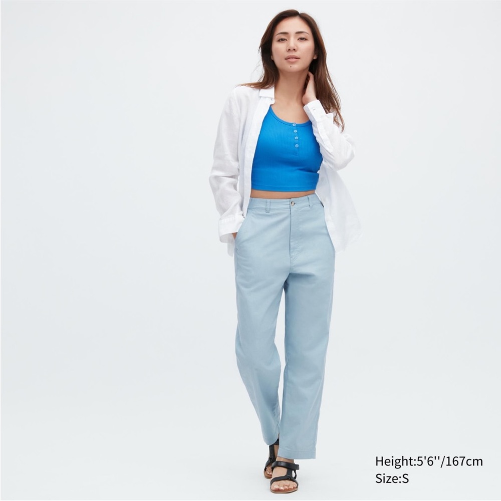 Uniqlo Linen Cotton Tapered Pants